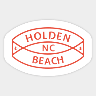 Holden Beach, NC Summertime Vacationing Anchor Ring Sticker